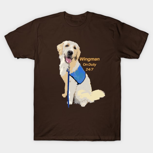 Wingman Golden Retriever T-Shirt by B C Designs